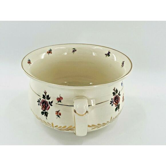 Antique ENGLAND 5104 Handled Chamber Pot - Victorian Porcelain - Picture 5 of 12
